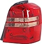 Evan-Fischer Tail Light Lens and Housing Compatible with 2001-2003 Toyota Highlander Clear and Red Lens Passenger Side