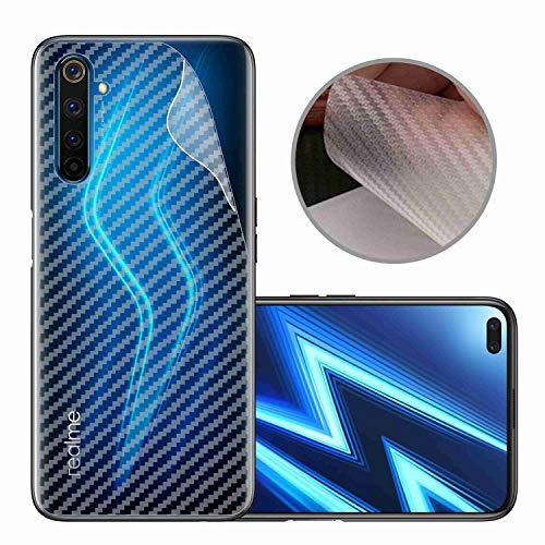 Image of Compatible with Oppo Realme 6 Pro Back Screen Protective Film Carbon Fiber Skin Transparent Screen Guard Sticker