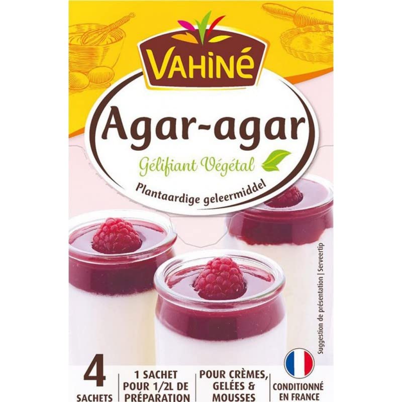 Vahiné Agar-Agar - Lote de 4 bolsas de 2 g (lote de 3 o 12 bolsitas)
