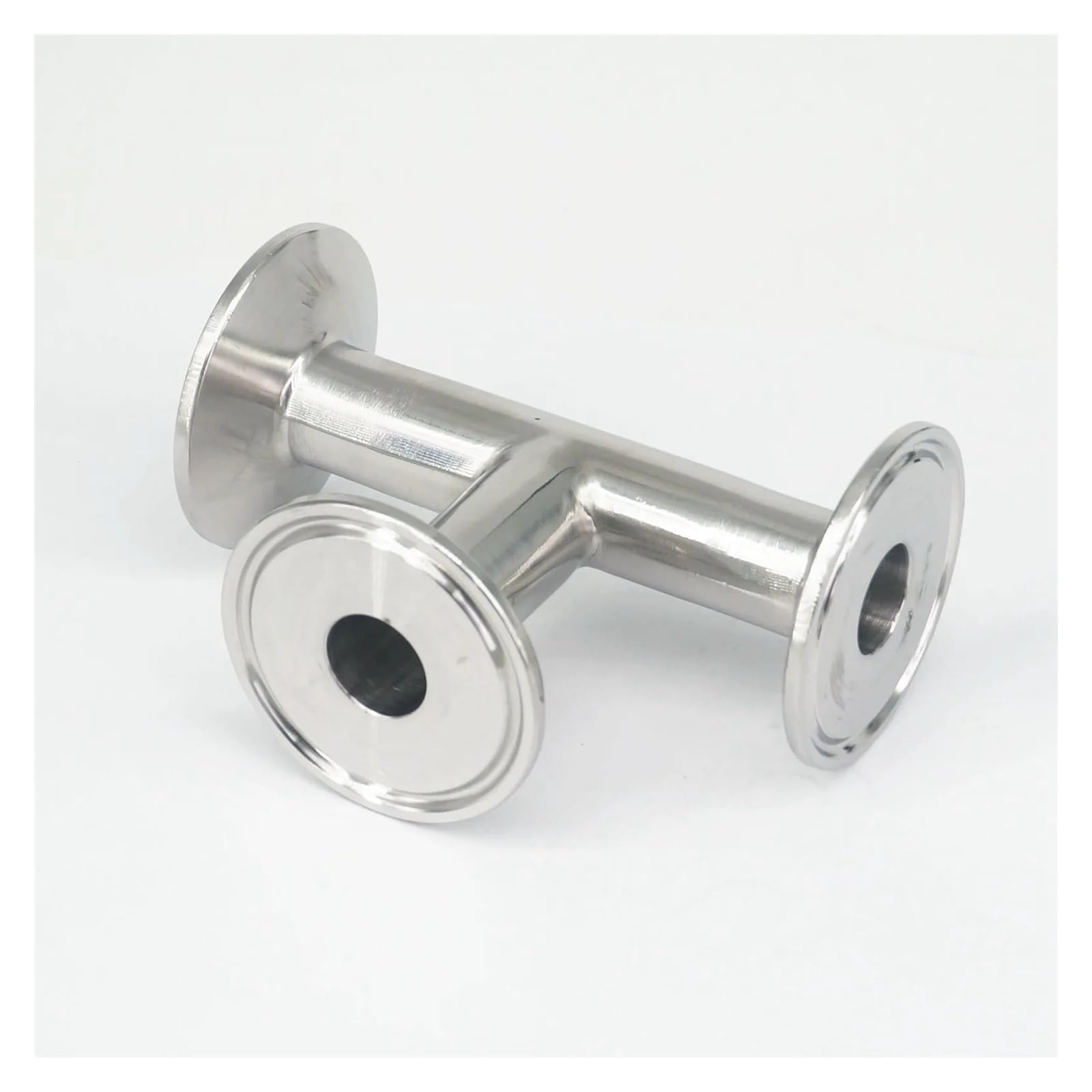 304 Stainless Steel Pipe Connector with 1.5" T-Ferrule and Triple Clamp 25mm OD