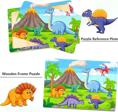 Rahmenpuzzle für Children from 3 Years und Above,30×4-Puzzle,Exquisite Geburtstags Kinder-Tierthema