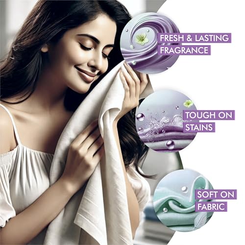 Image of Qulic Blush Liquid Detergent 10 Liter | Laundry Liquid Detergent for Washing Machine Advanced Formulated with Lavender Fragrance | For Top Load & Front Load - 5 l (Pack of 2)