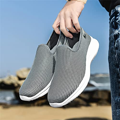 Men's Slip-on Loafers Lightweight Breathable Knit Casual Sneakers with Arch Support Comfortable Non Slip Walking Shoes4