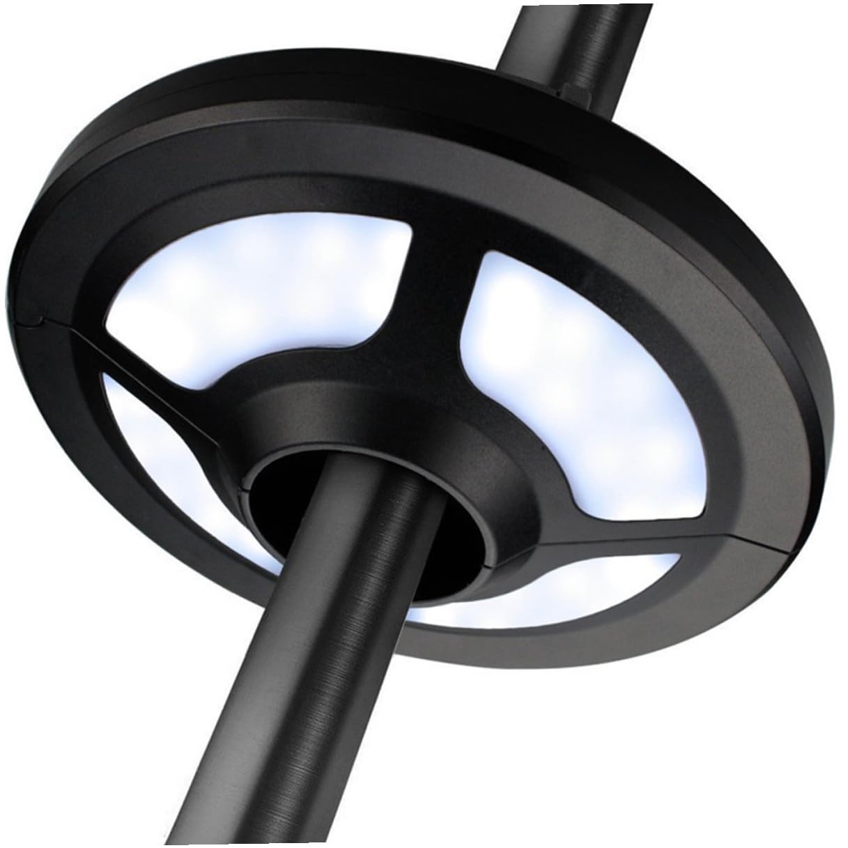 Lámpara LED de Camping para Sombrilla, Negra Luz Exterior de ABS