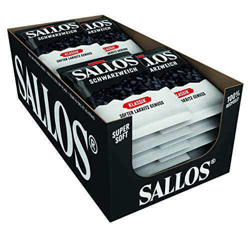 SALLOS Schwarzweich Klassik Soft Lakritz Genuss, 200g (20er Pack) Cover