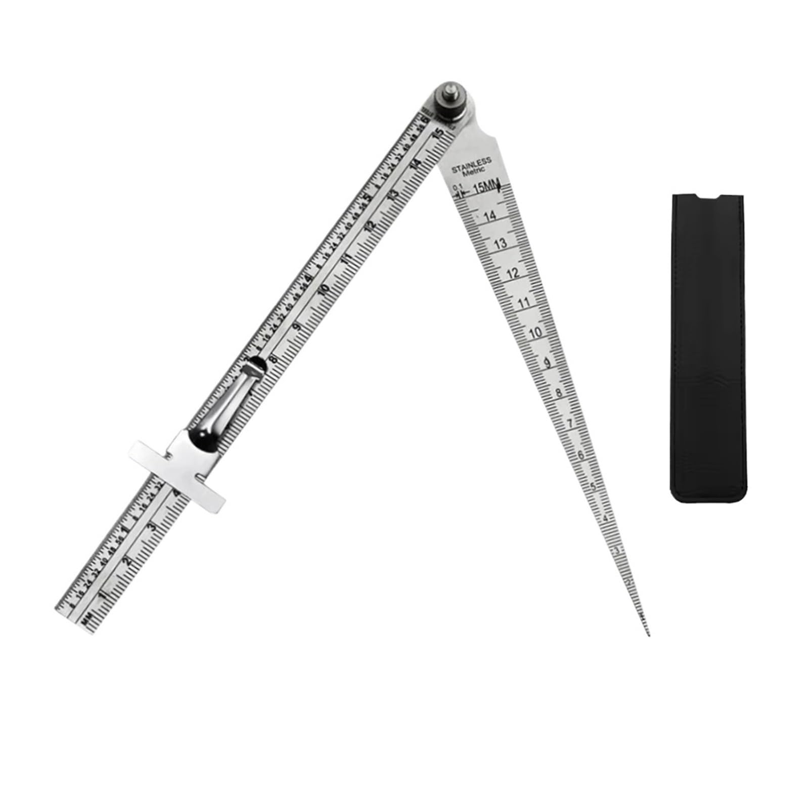 Micrometer, Wedge Taper Ruler Stainless Steel 0-150mm Welding Feeler Gauge Depth Hole Inspection for Measurement Tool Thickness