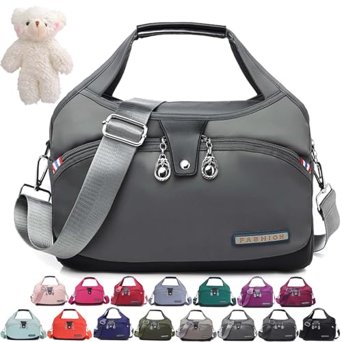 Beautifuldeer Anti Theft Handbag, Fashion Lightweight Messenger Bag, Waterproof Oxford Cloth Satchel, Zipper Multi-Layer
