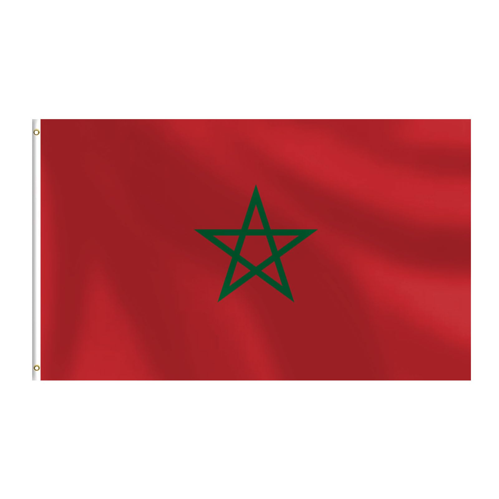 Morocco Flag 3x5 FT Heavy Duty Moroccan Flag Double Stitched Vivid Color Fade Proof Outdoor Decor With Brass Grommets(Morocco)