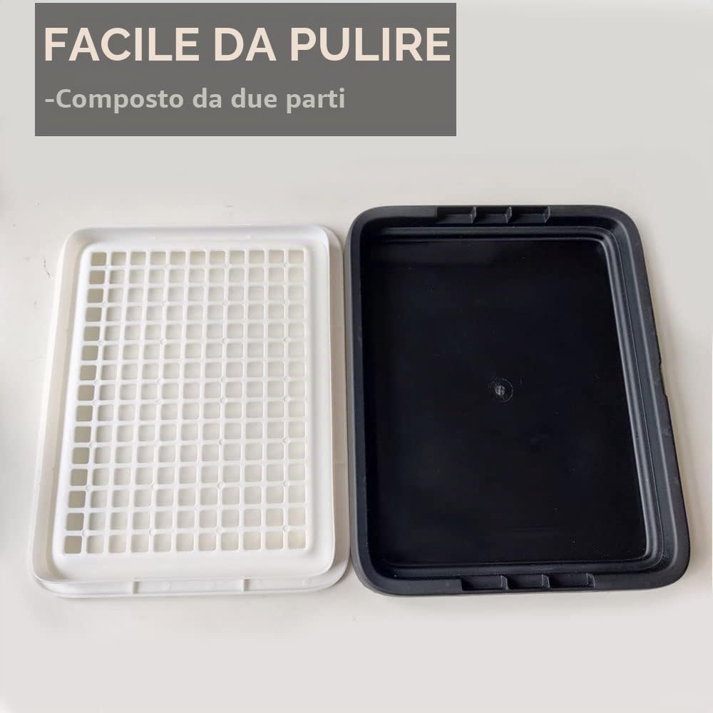 Oncpcare Lettiera per porcellini d'India con griglia, lettiera per topi, per gabbia, bagno ad angolo, vasino per creature, accessori per gabbia di cincillà