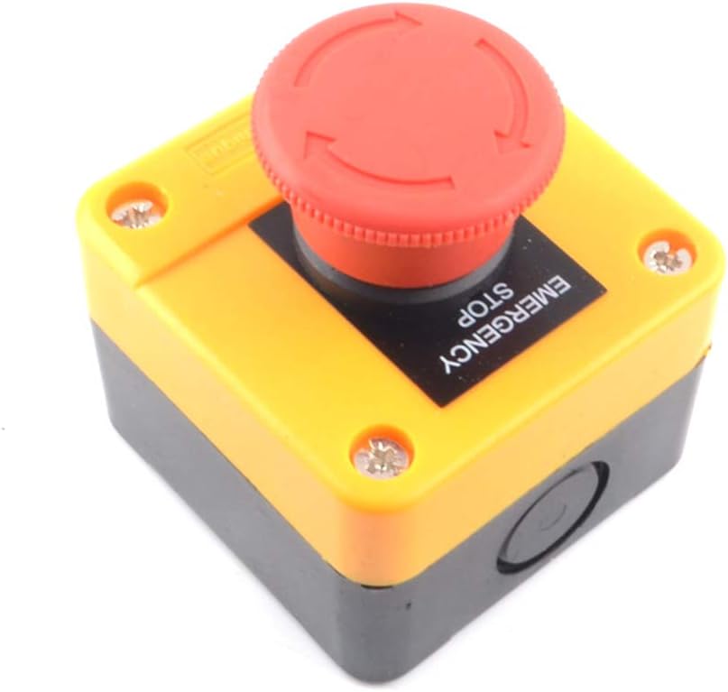 GreceMonday Pit Elevator Emergency Stop Switch Stop ST0P Stop Switch Button Box Normally Open and Normally Closed