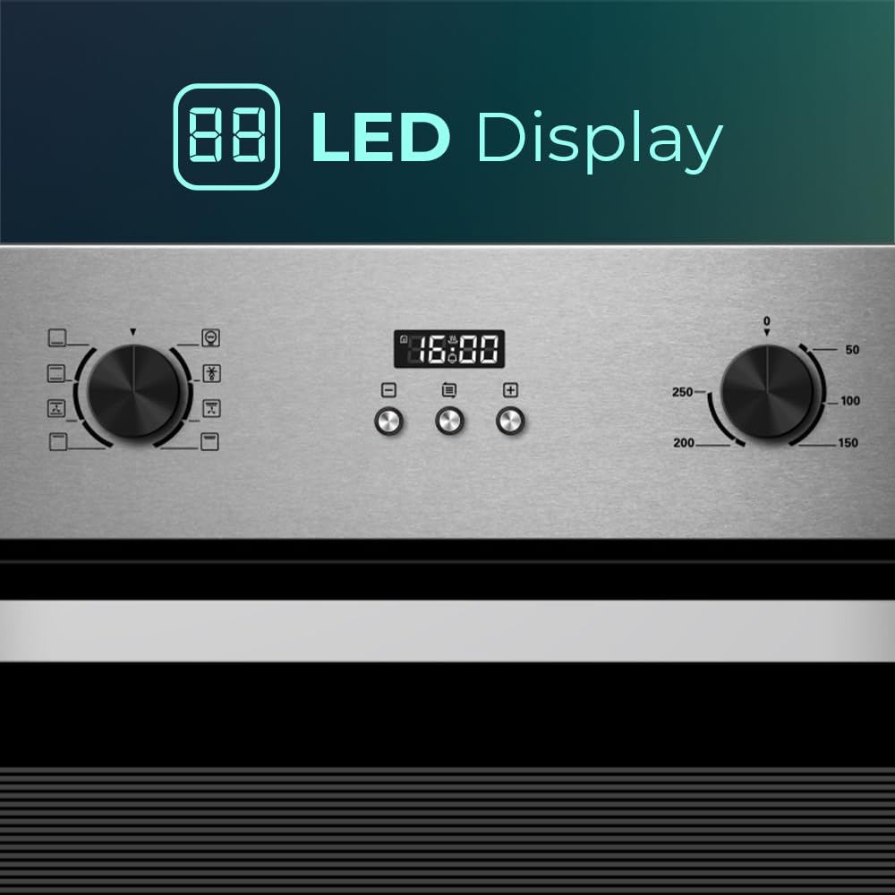 Svan Four multifonction avec ventilateur inox SHM8700DPX Capacité 70 litres 3000 W 8 programmes Intérieur émaillé Nettoyage facile Affichage LED Manuel Efficacité énergétique Classe A