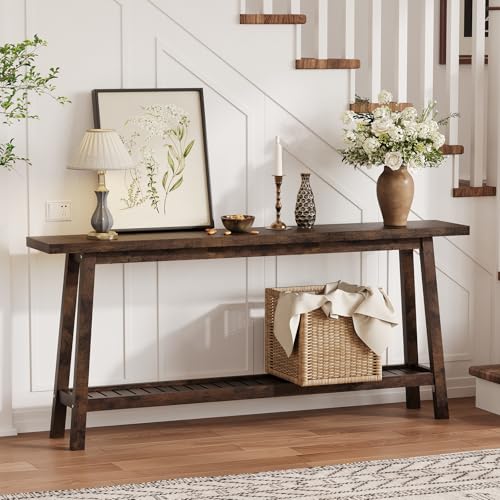 Garvee 70.9 Inch Console Table for Entryway, Extra Long 2-Tier