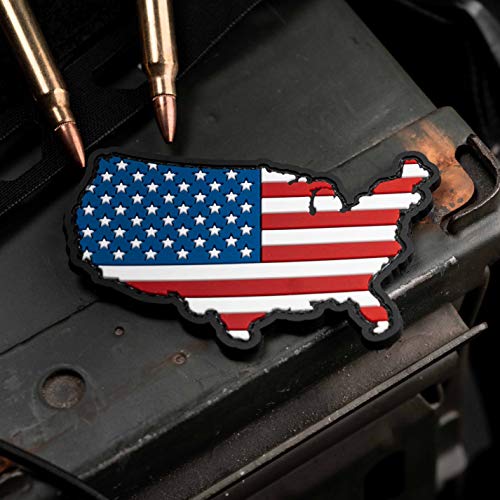 US Flag North America PVC Rubber Tactical Military Morale Patch Hook Backed by NEO Tactical Gear