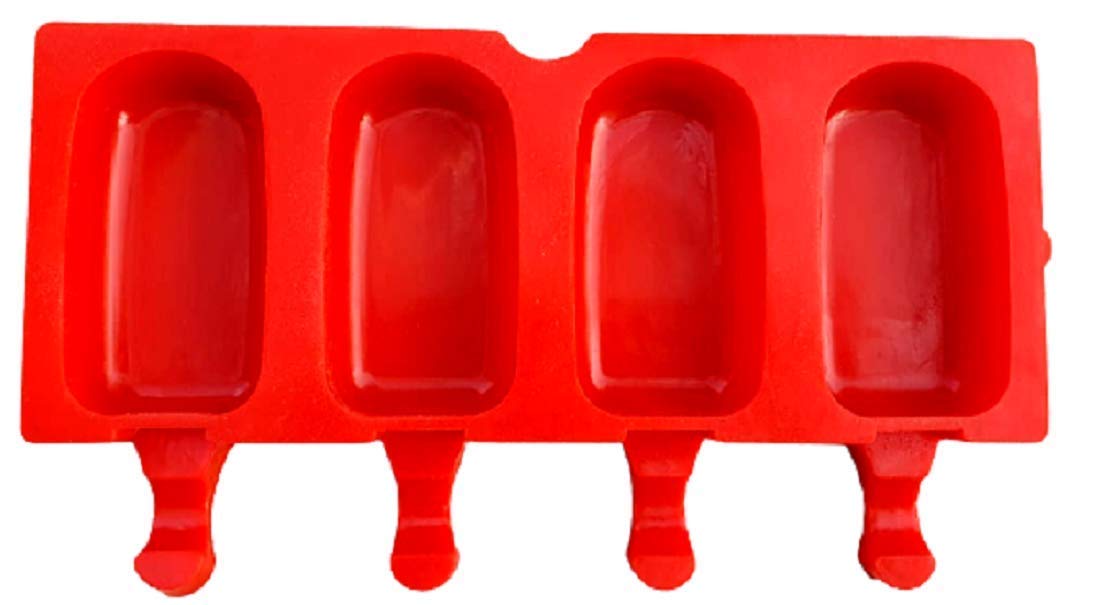 Amos Silicone 4 Cavity Big Size Kulfi Cakesicle Silicone Mould Popsicle Mold for Ice Cream Kulfi Candy Pack of 1 (Random Color) (B08SW8QB5W) Amazon Price History, Amazon Price Tracker