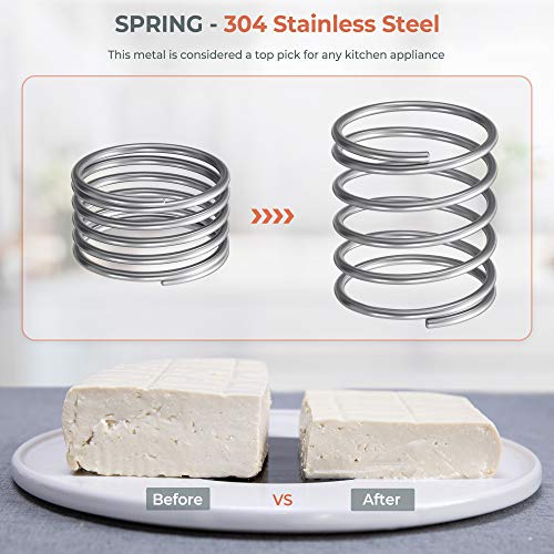 Tofu Press, Yarkor Tofu Presser for Firm or Extra Firm Tofu, Built-in Drainage to Avoid Messes, Simple and Effective Premium Design, Dishwasher Safe (Work with 12-16 oz Bricks of Tofu)