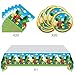 Super Bros Party Tableware, 20 Plates and 20 Napkins and Tablecloth71 '' x 42 ''Super Bros Birthday Party Decorate Supplies