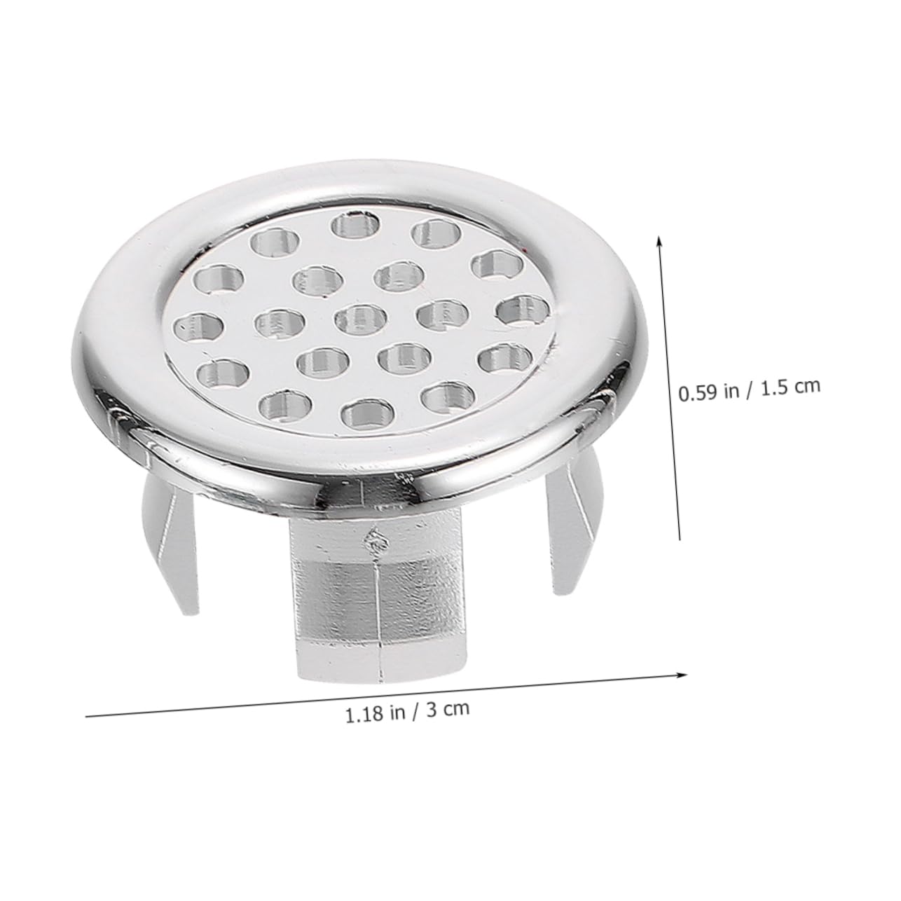Tapa de Desbordamiento Redonda para Lavabo de Baño, 10 Piezas de Plástico Portátil Que Previenen la Fuga de Agua Diseño Elegante y Acabado Limpio