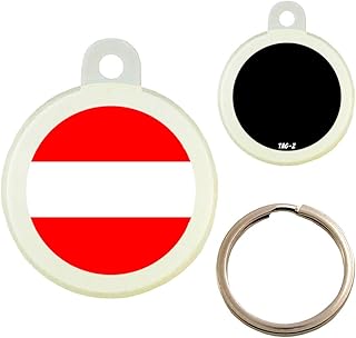 Tag-Z Austria Flag - Customized - PET TAG - Circle Shape Dog Tags
