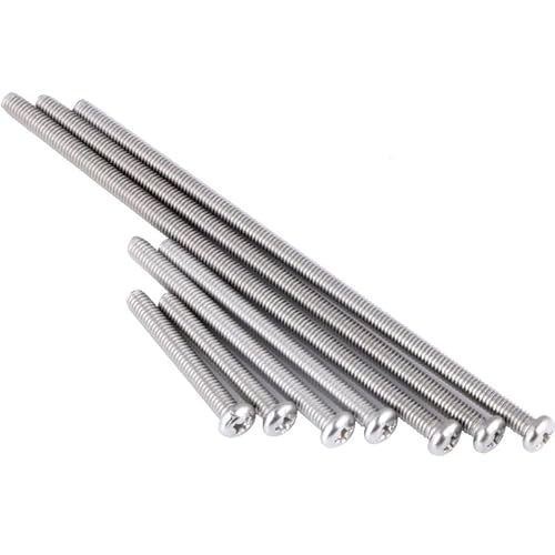 Viti Viti a Macchina Phillips Lunghi M4 * 30/40/50/60/070/80 / 90/60 / 70/80/90 / 100mm Presa a Bottone a Vite a Vite a Testa Rotonda 304 in Acciaio Inox Cross da Incasso