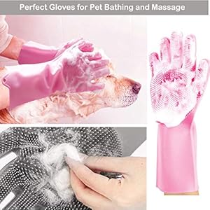 Pet grooming gloves for bathing and hair removal dogs and cats bath shampoo brush soft and durable silicone scrubber glove for pets shower like horse dog and cat   cucciolini doodles