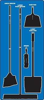Accuform Clean & Sweep Store-Board, Max-Duty Aluminum Material,Blue Board, Black Shadows