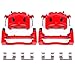 Power Stop S4918A Front Pair of High-Temp Red Powder Coated Calipers For Cadillac Escalade XTS Chevy Silverado 1500 Suburban 1500 Tahoe Savana 1500 Sierra 1500 Yukon [Application Specific]