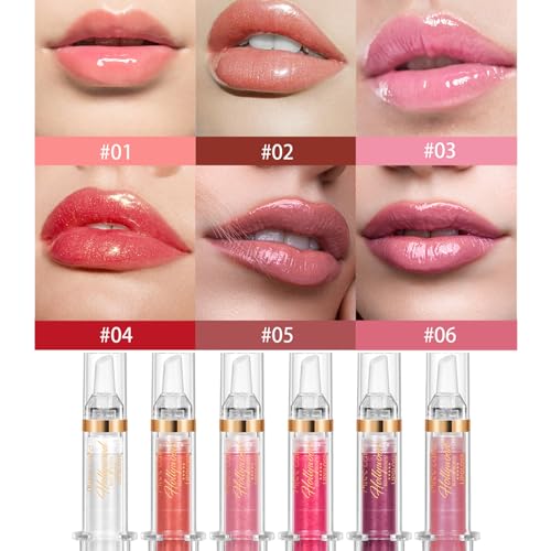 Plump Lip Gloss,Plumping Lip Oil Tinted,Clear Pink Instant Plumper Lip Gloss,Moisturizing Long Lasting Nourishing Lip, Hydrating Gloss Tint for Women,Glitter Shine Liquid Lipstick,Lip Glaze Makeup(02) - Image 7