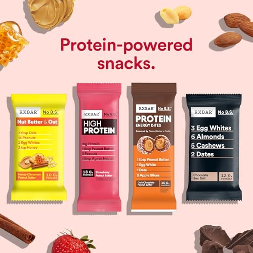 Image of RXBAR Protein Energy Bites, Gluten Free Energy Snacks, Protein Snacks, Strawberry Peanut Butter (60 Bites)