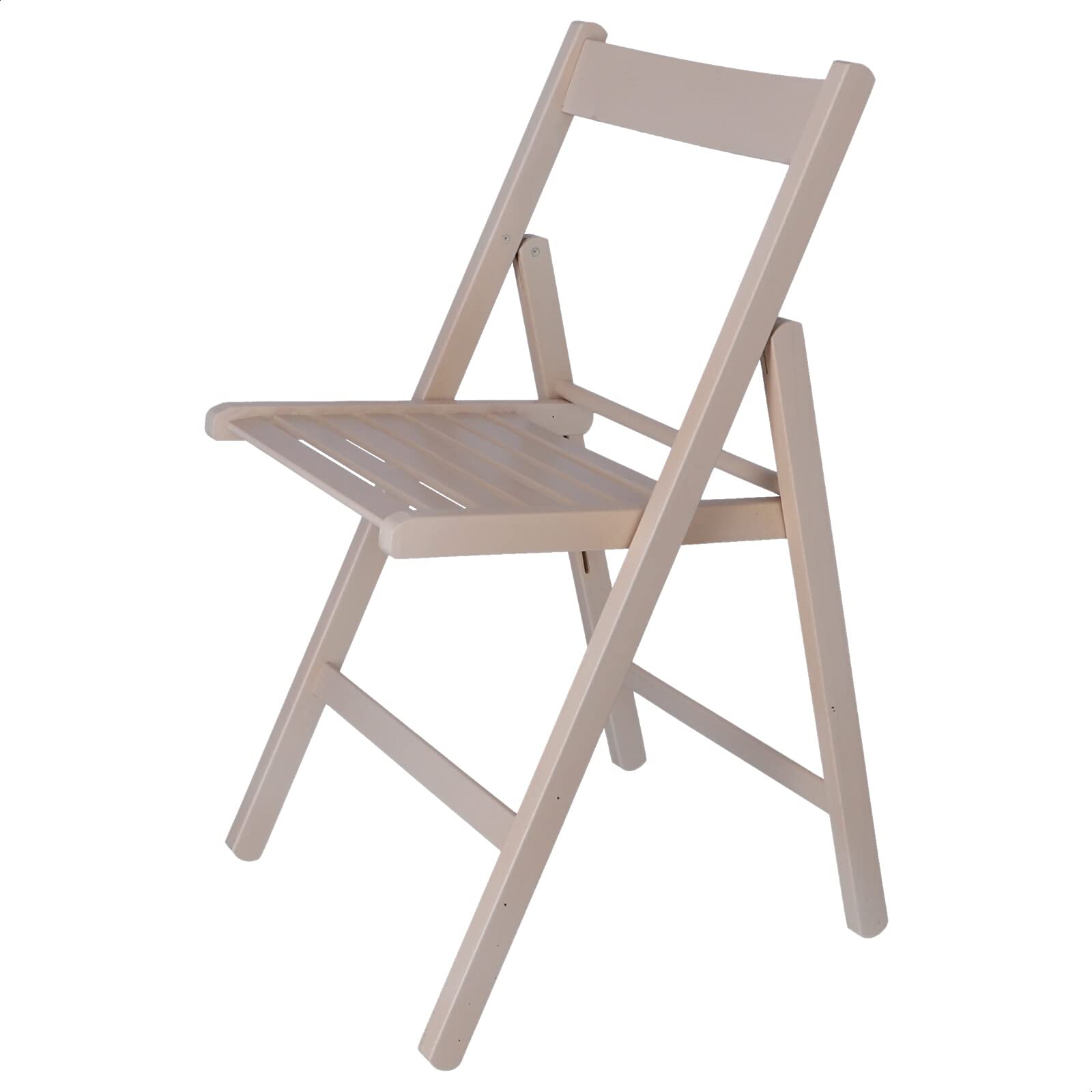 Mueblear 19016 - Sedia pieghevole bassa, in legno, 43 x 46 x 79 cm bianco