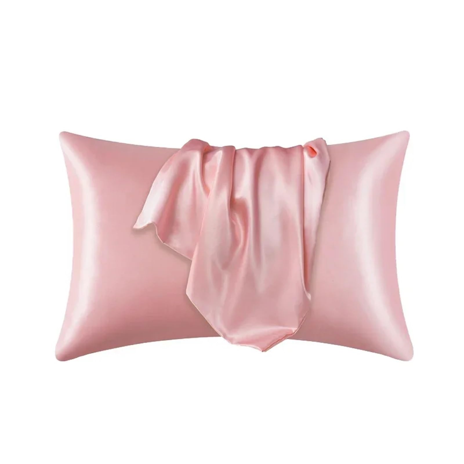 Silky Pillow Covers, Silk Pillowcase Multicolor Multiple Sizes(Pink,51cmx76cm)