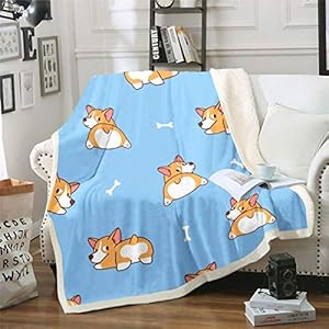 Loussiesd Corgi Koc Flanelowy HML2495-King