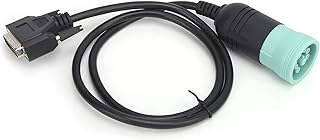 Aramox Cabo de diagnóstico de caminhão, 9 pinos fêmea para conector de diagnóstico macho de 25 pinos para J1939 Protocolo Hardware Inline 7 a DB25 pinos macho