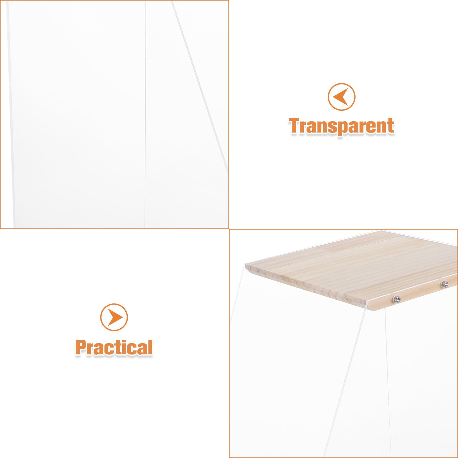 Ipetboom Scatola Porta Dischi Vinili in Legno e Acrilico Trasparente Multifunzionale per CD e Libri Organizer da Scrivania per Arredamento Casa Minimalista Moderno