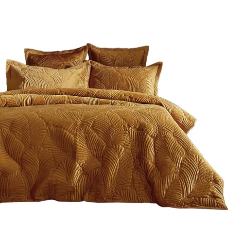 Paoletti Contemporary Palmeria Oxford Pillowcase, Gold, 50 x 75cm