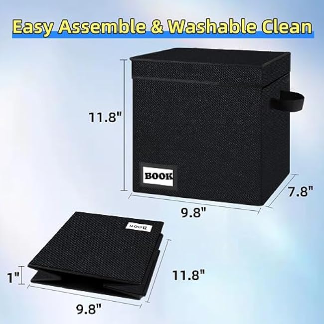 Collection Comic Book Storage Boxes, Protector Organizer 11.8 X 9.8 X 7.8 Collapsible Short Box Holds 160-180 Comic Book Heavy Duty Bin Container Holder Shelf