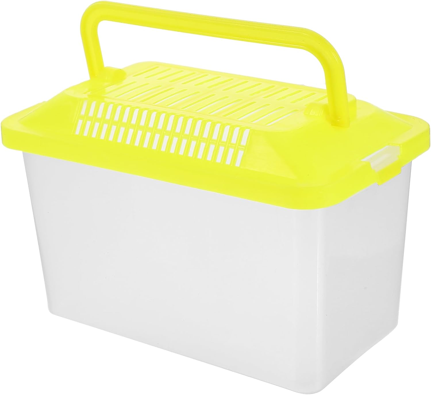 POPETPOP Portable Handheld Fish Tank Transparent Aquarium for Turtles and Hamsters Lightweight Reptile Carrier Easy to Clean for Feeding Cover