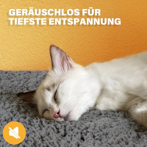 Mora Pets Katzen Fensterliege Katzenbett Fensterbank rutschfest, Selbstheizende Katzendecke für Fenster, Wärmedecke Ohne Strom, Katzenliege Fenster Flauschig & Weich, Waschbarer Bezug, 90 x 28 cm