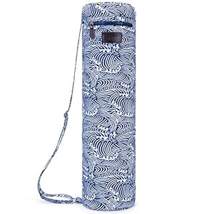 Boence Yoga Mat Bag, Full Zip Exercise Yoga Mat Carry Bag with Sturdy Canvas, Smooth Zippers, Adjustable Strap, Large Functional Storage Pockets – Fits Most Size Mats