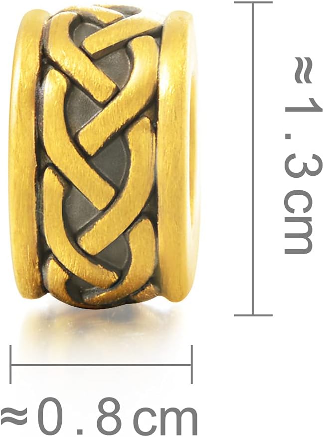 CHOW SANG SANG 999 24K Gold Charme Celtic Knots Strength Charm Bracelet for Men & Women 86522C