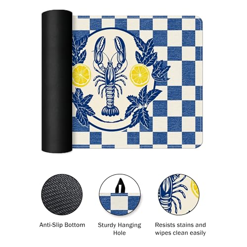 Housse pour plaque de cuisson à induction lavable et imperméable bleu marine