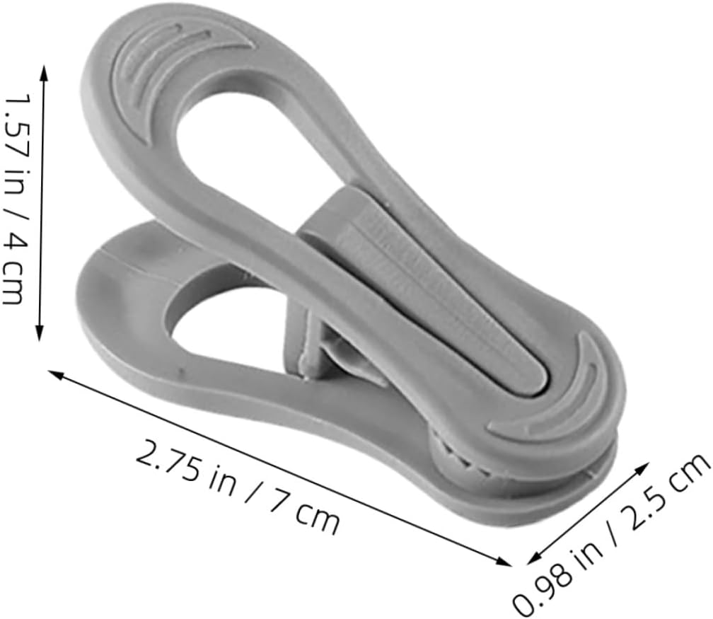 30 Pcs Large Grey Plastic Clothespins Laundry Pegs Windproof Air-Drying Clips for Clothes Towels and Travel Use