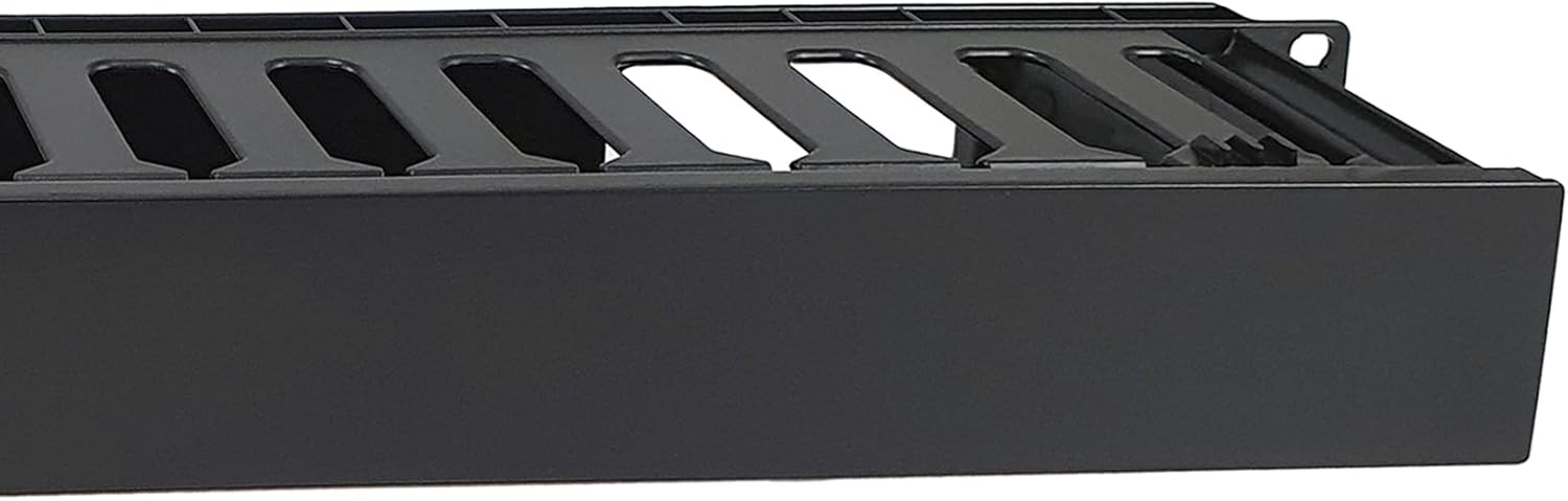 Equip 327318 19" Rack Mount Cable Management Panel - Black