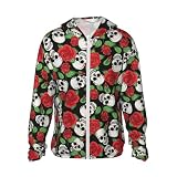 Herren-Sonnen-Kapuzenpullover, LSF 90, Fischer-Sonnenhemden, niedlicher Pinguin-Druck, UV-Hoodie-Jacke, durchgehender Reißverschluss, Schwarz, Mittel