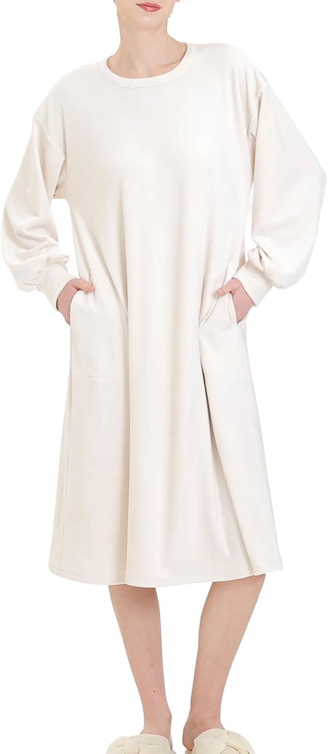 [ナルエー] パジャマトップス プレミアムストレッチワンピース レディース