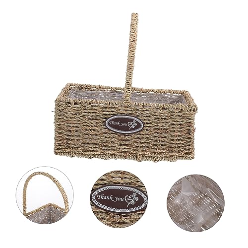 Cesta floral tejida para decoración natural de balcones y cocinas interiores 4