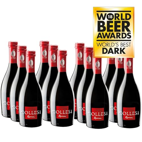 Birra Artigianale Collesi – Birra Artigianale Rossa Speziata e Caramellata, 8% VOL – Bottiglie da 500 ml – Confezione da 12 bottiglie
