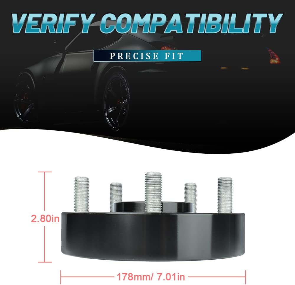 IRONTEK 1.5in 5x139.7mm Wheel Spacers Compatible for 2011-2013 Ram 1500 2002-2010 Dodge Ram 1500 2007-2009 Chrysler Aspen (77.8mm Hub Bore, 9/16 Studs) 5x5.5 Wheel Spacers Adapter 10.9 Grade Studs