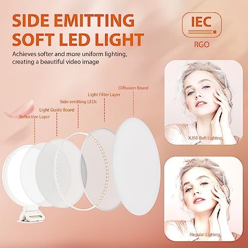 Image of ACMEZING Clip-On Ring Light for Laptop & Phone, Upgraded 60-LED Full-Screen Anti-Glare Light with 3 Color Modes & Dimmable Brightness, Perfect for Zoom, TikTok, Selfies, Video Calls
