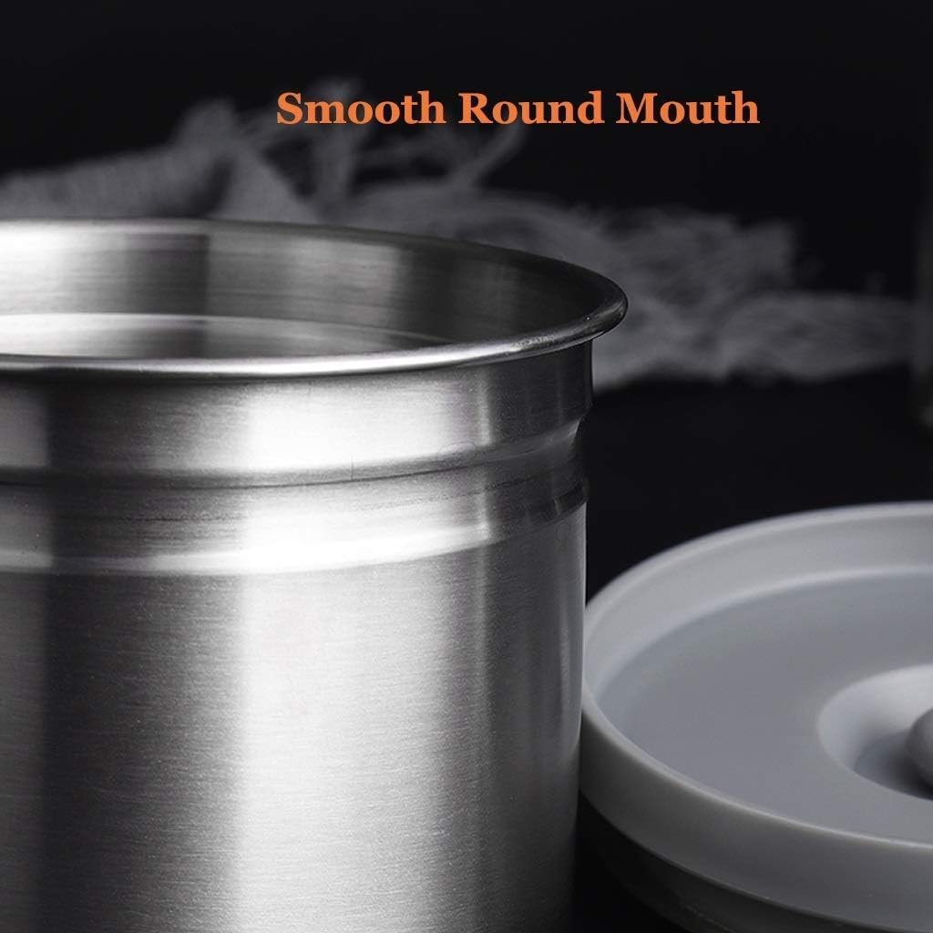 食品貯蔵容器ジャー304ステンレススチール蓋付き気密Bpaフリー大型、クッキージャーシリアルコーヒー貯蔵容器ジャー用キッチンパントリ