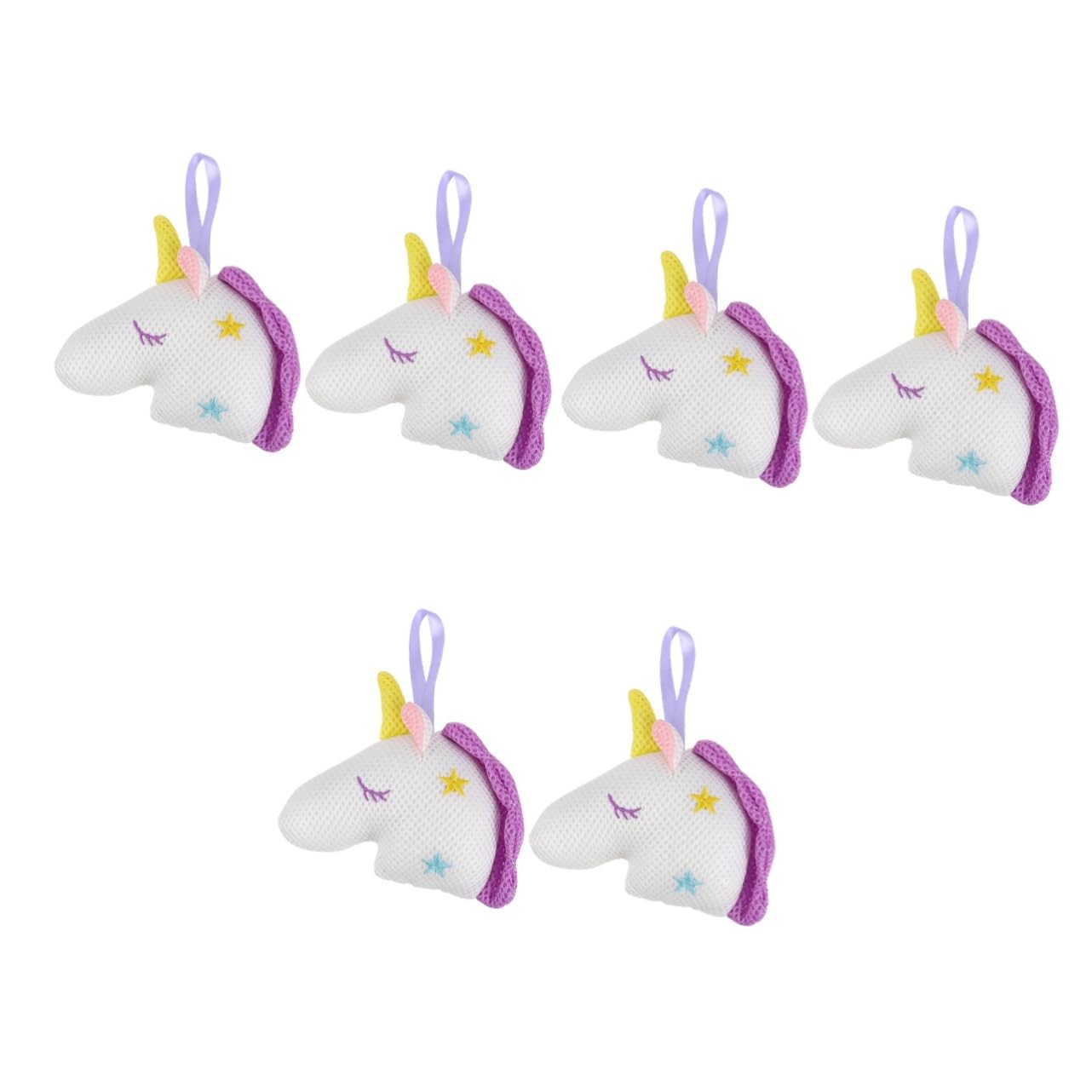 Beavorty 6piezas Esponjas De Baño De Unicornio Exfoliantes y Divertidos Bolas De Para Adultos y Diseño Adorable Fuerte y Perfectos Para Higiene Diaria